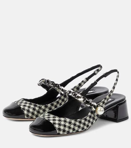 Miu Miu Gingham slingback pumps 5