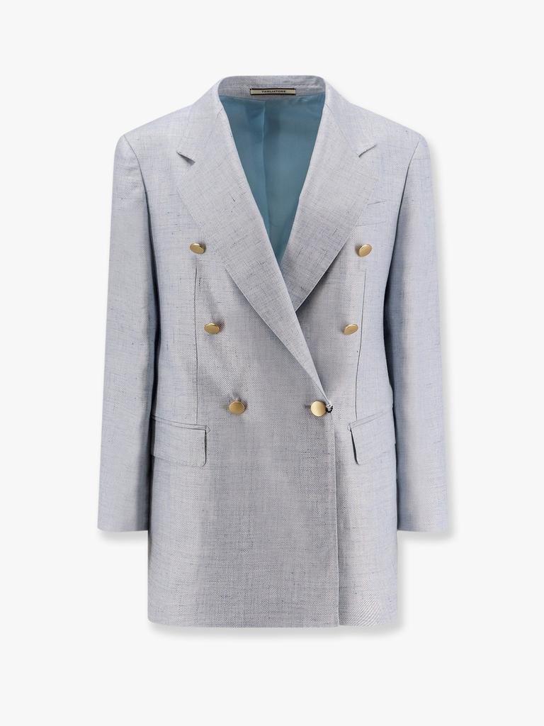 スーツ TAGLIATORE Two-button silk jacket Tagliatore Double Breasted Silk Jacket | ShopSimon