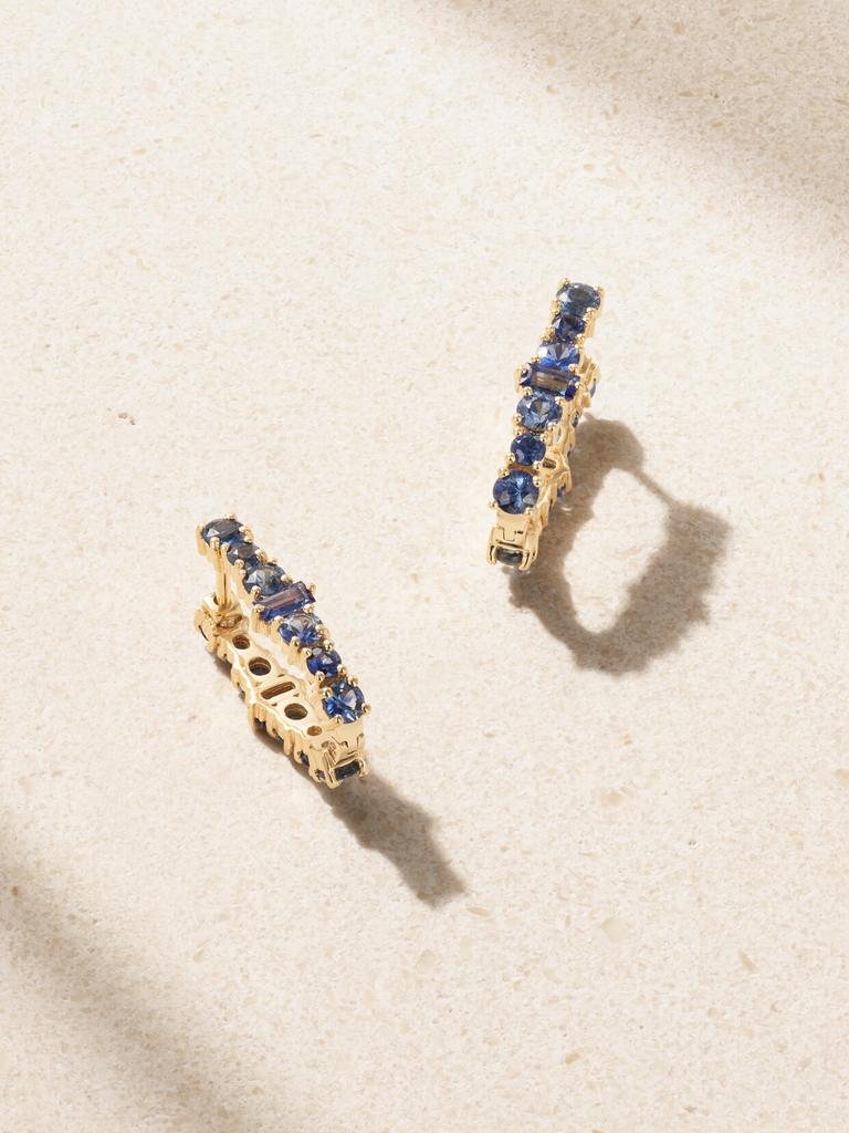 Ileana Makri Rivulet 18k 黄金蓝宝石耳环