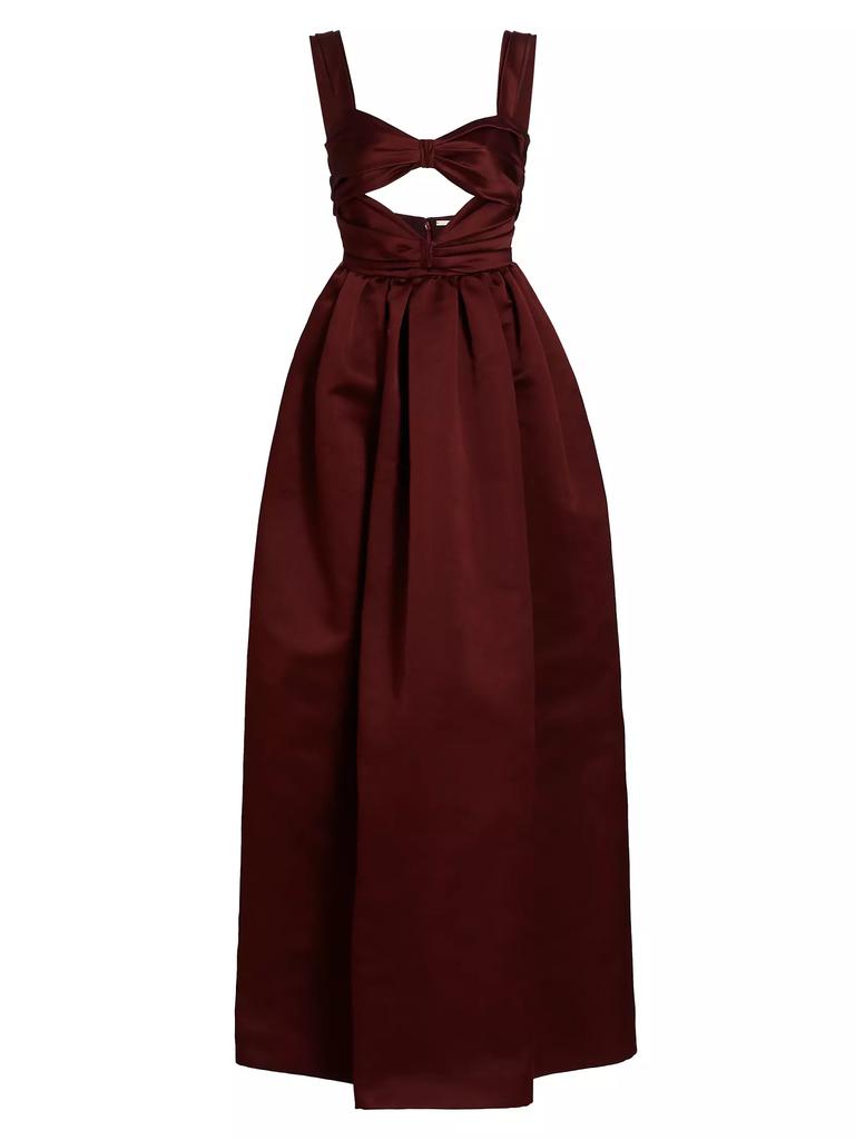 Adam Lippes Francesca Silk Cut-Out Gown