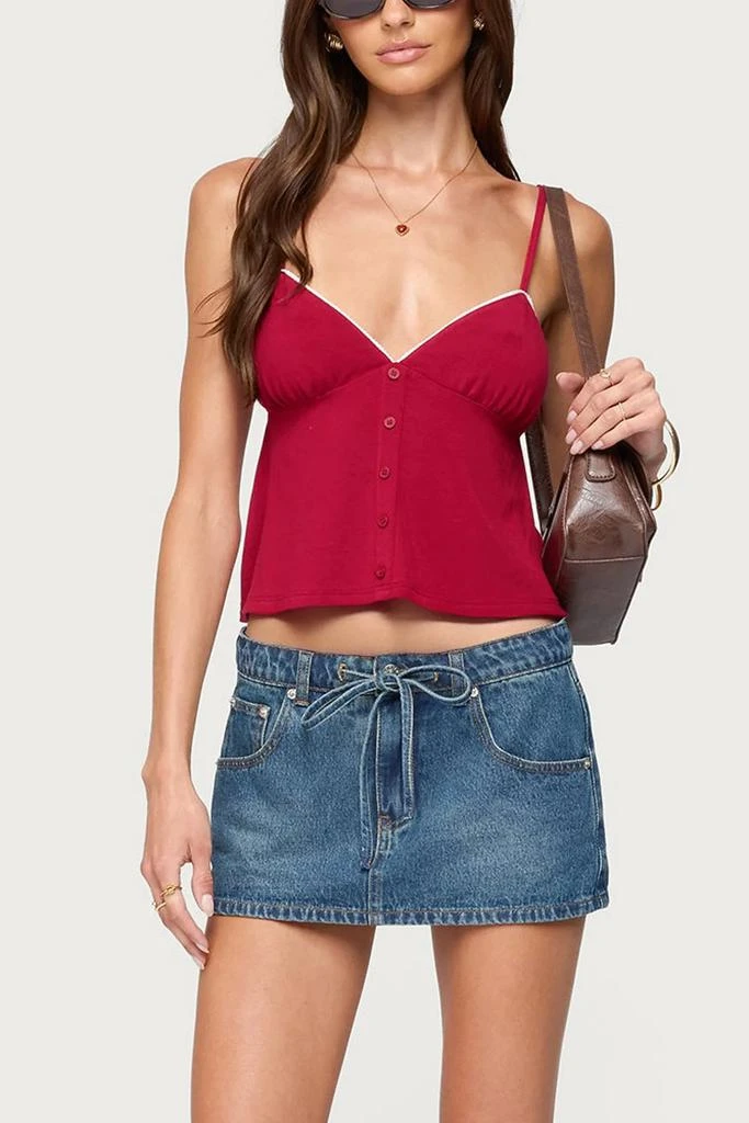 Edikted Edikted Kellyn Button Contrast Babydoll Top 4