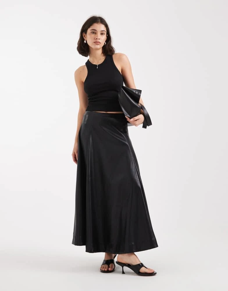 ASOS DESIGN faux leather seam and volume detail midi skirt in black On Sale Now with Up to 11% Off | Discover Exclusive Deals & Savings at BeyondStyle Authentic ASOS ASOS DESIGN faux leather seam and volume detail midi skirt in black On Sale Now with Up to 11% Off | Discover Exclusive Deals & Savings at BeyondStyle Authentic ASOS