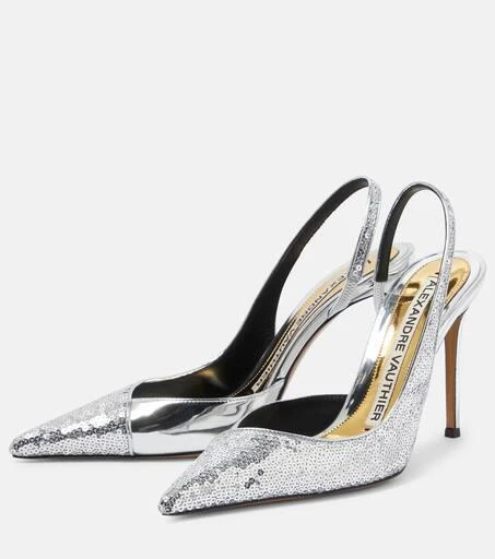 Alexandre Vauthier Sequined 105 slingback pumps 5