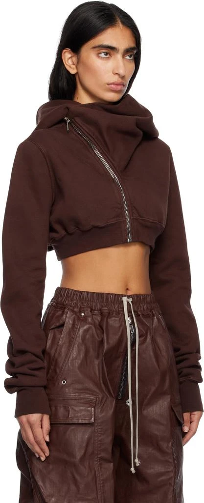 Rick Owens Burgundy Concordians Micro Mountain Hoodie 2