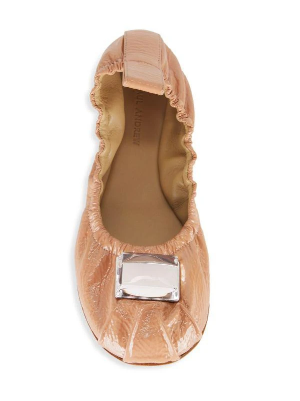 Paul Andrew Season Three Ballet Cube Satin Ballerina Flats 5
