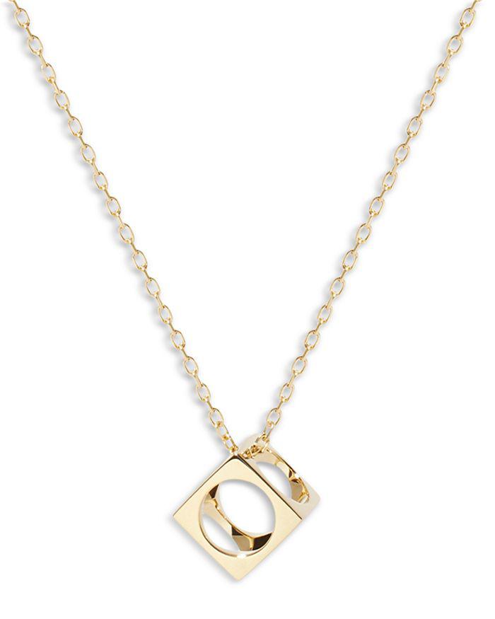 Dinh Van Open Cube Pendant Necklace in 18K Yellow Gold, 15.74"-17.71"