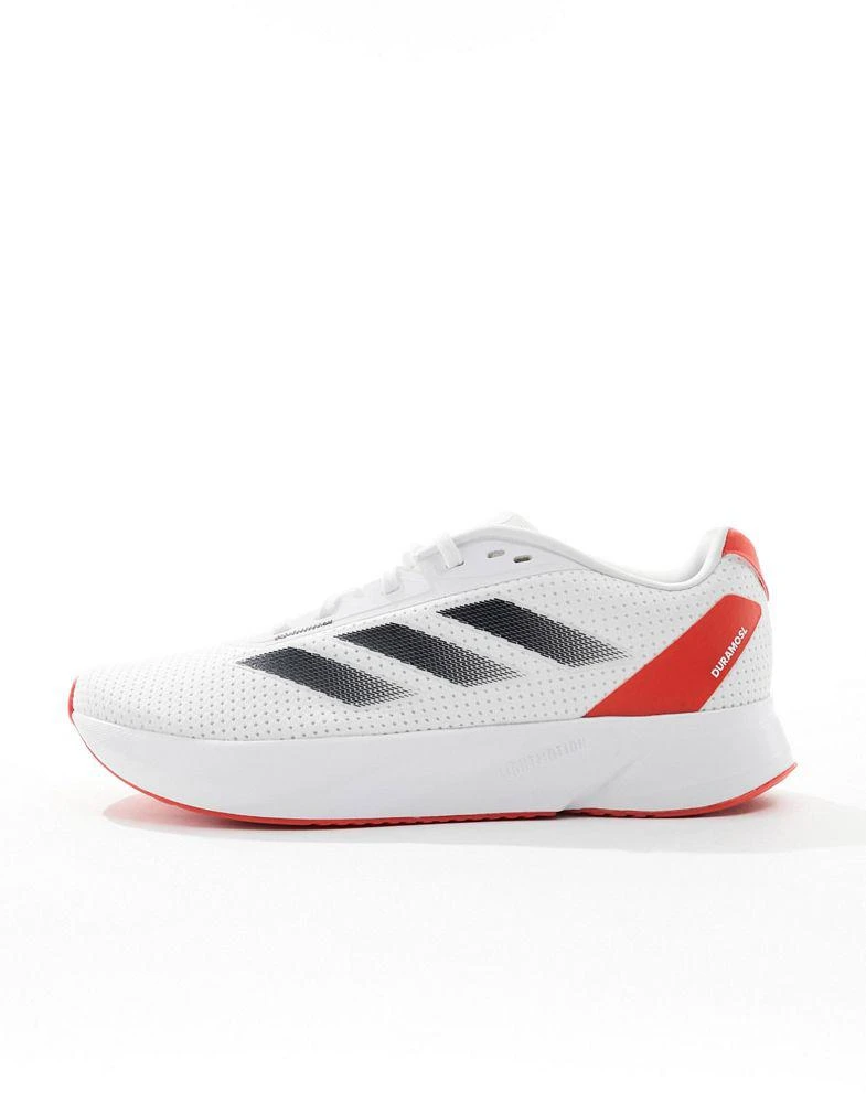 Adidas adidas Running Duramo SL trainers in white black and red 2