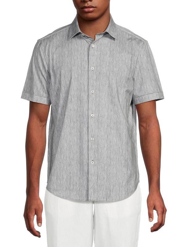 BUGATCHI Miles Stretch-Cotton Shirt