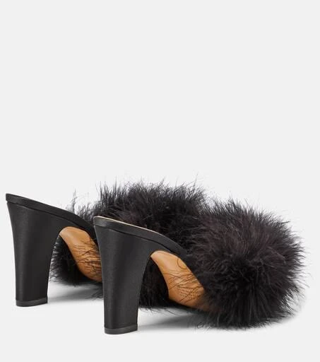 MAISON MARGIELA Feather-embellished mules 3