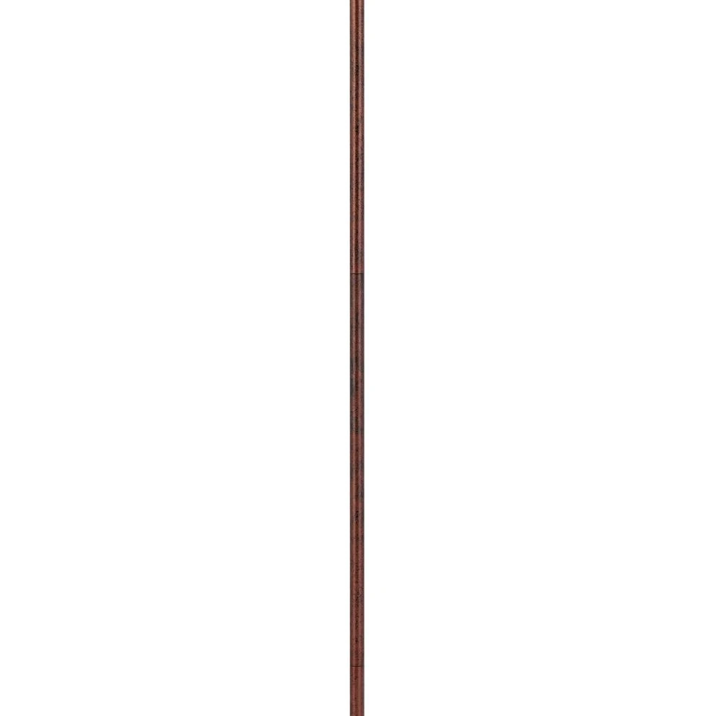 Hivvago Cyan 65 Inch Modern Adjustable Arc Floor Lamp, Amber Mica Shade, Rust Metal 3