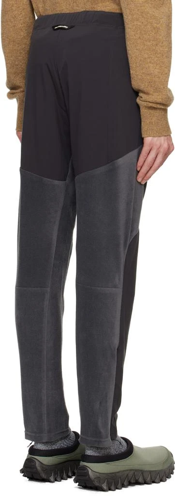 And Wander Black & Gray Fleece Base Trousers 3