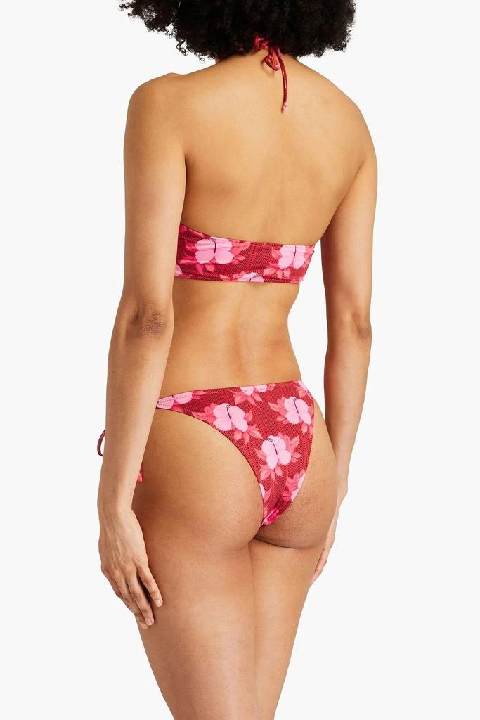 Fisch Floral-print halterneck bikini top 3
