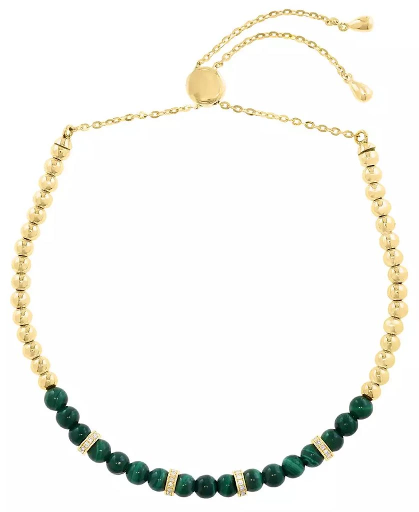 Effy Malachite Bracelet in Gold Over Silver