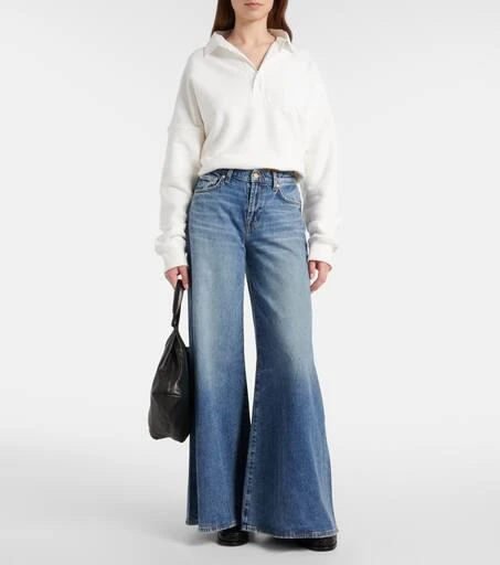 7 For All Mankind Willow mid-rise wide-leg jeans 7