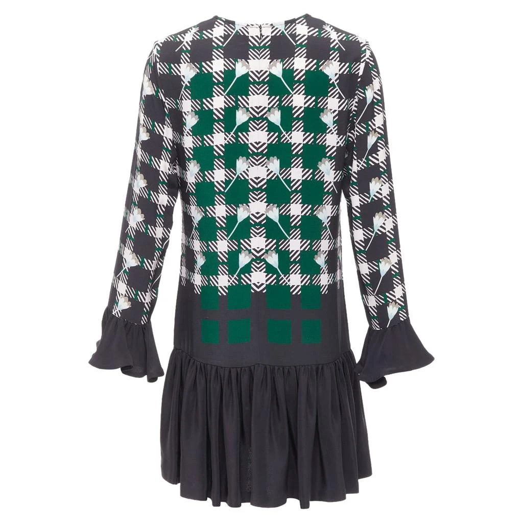 MARKUS LUPFER floral check drop waist dress 5