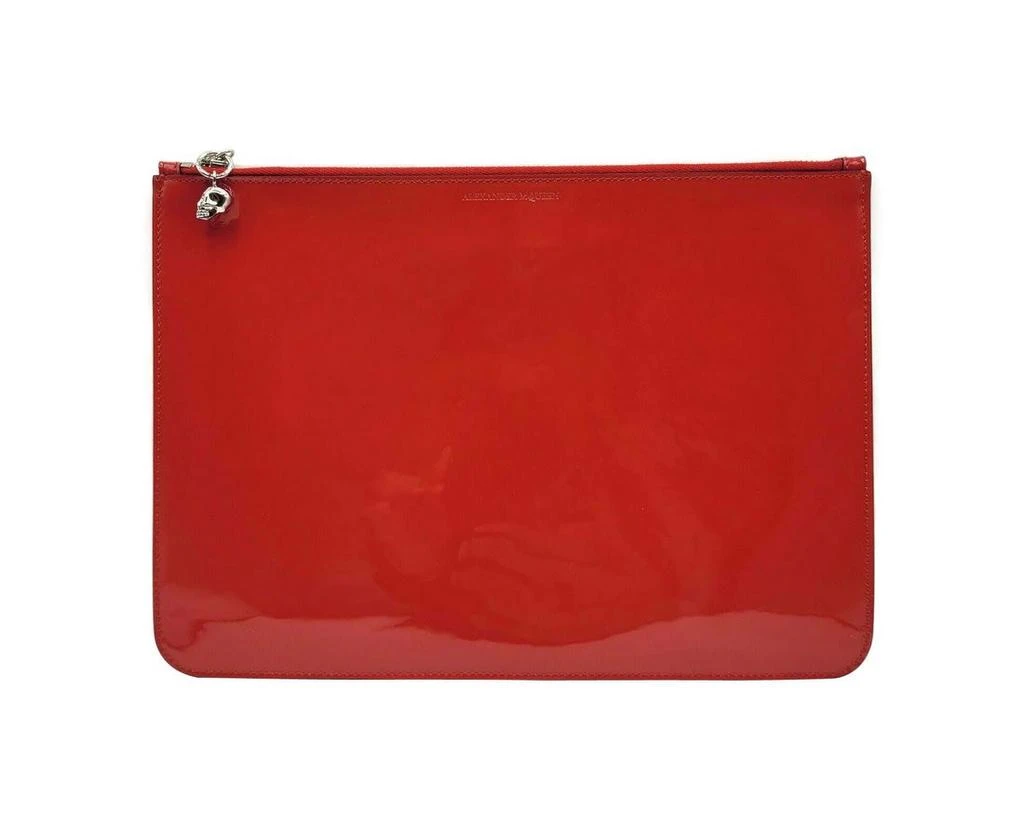 Alexander McQueen Alexander McQueen Women
s Charm Patent Leather SkullPouch