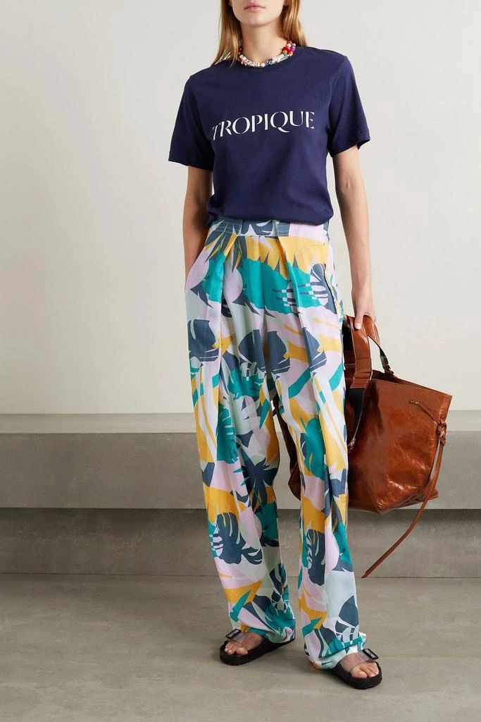 PARADISED Surf printed voile wide-leg pants 2