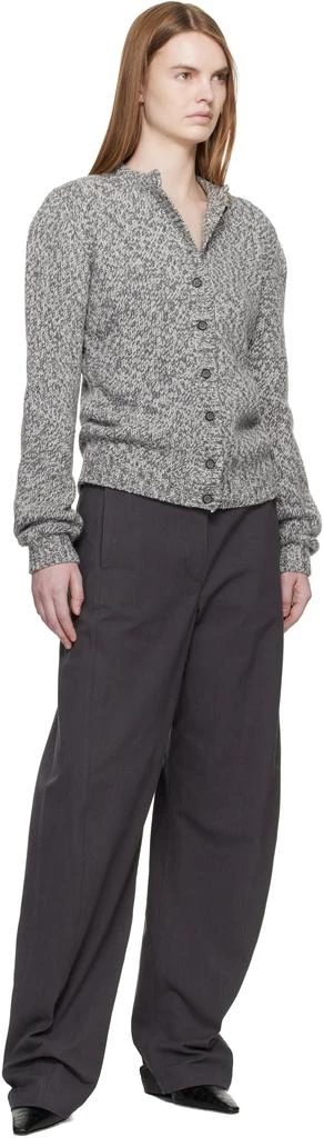 Magda Butrym Gray Wide-Leg Cotton Trousers 4