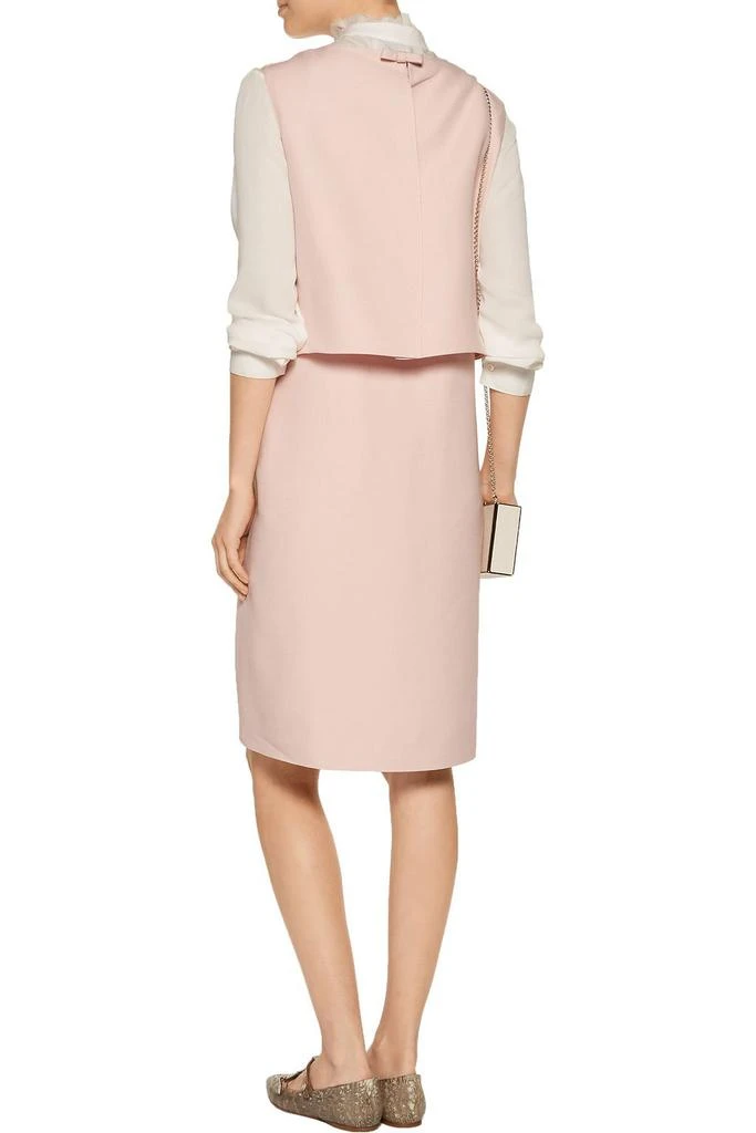 Valentino Bow-detailed wool and silk-blend dress 3
