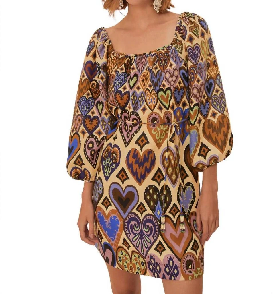 Farm Rio Farm Rio - Hearts Ikat Mini Dress 1