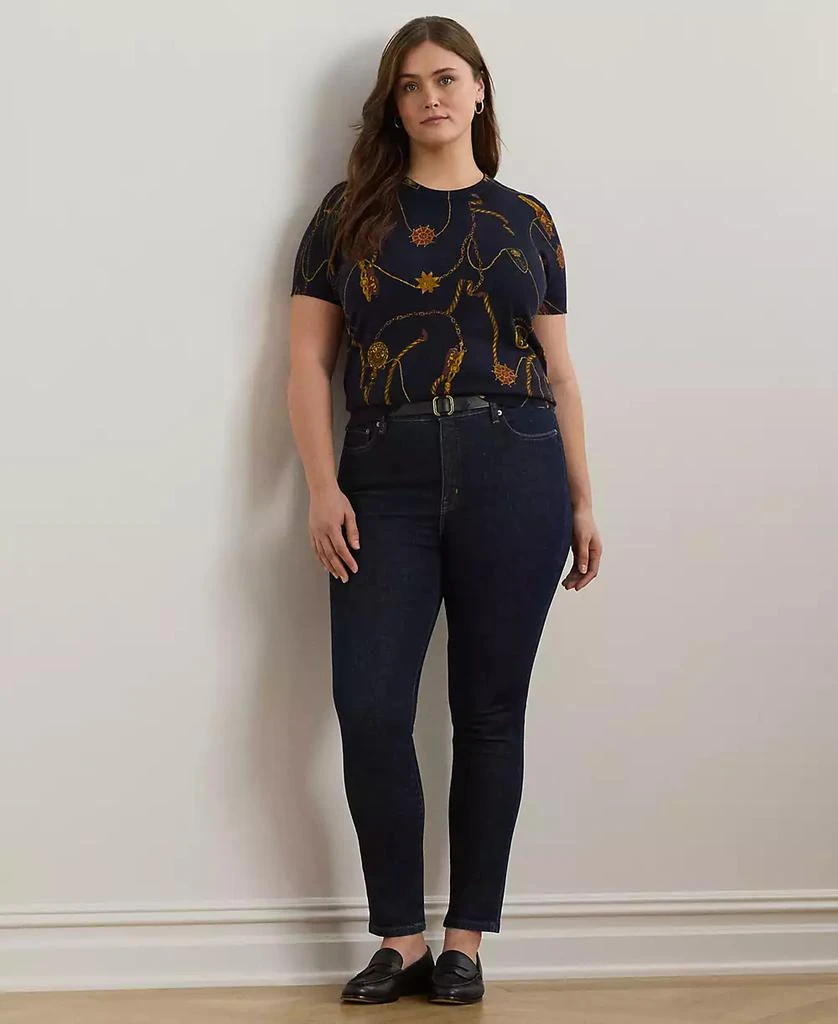 Ralph Lauren Plus Size Belting-Print Sweater 4