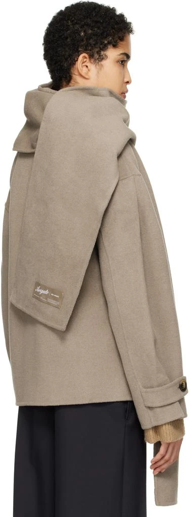 Axel Arigato Taupe Dew Scarf Detailed Jacket 3