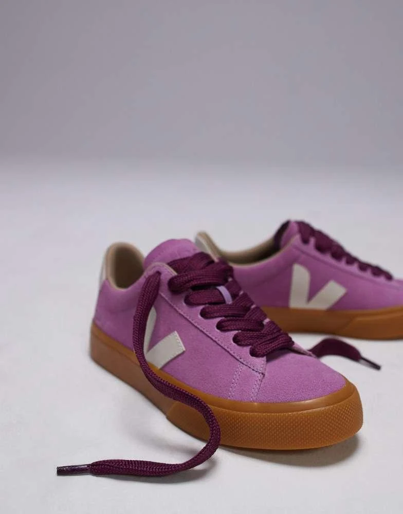 Veja VEJA Campo bold suede trainer in pink 5