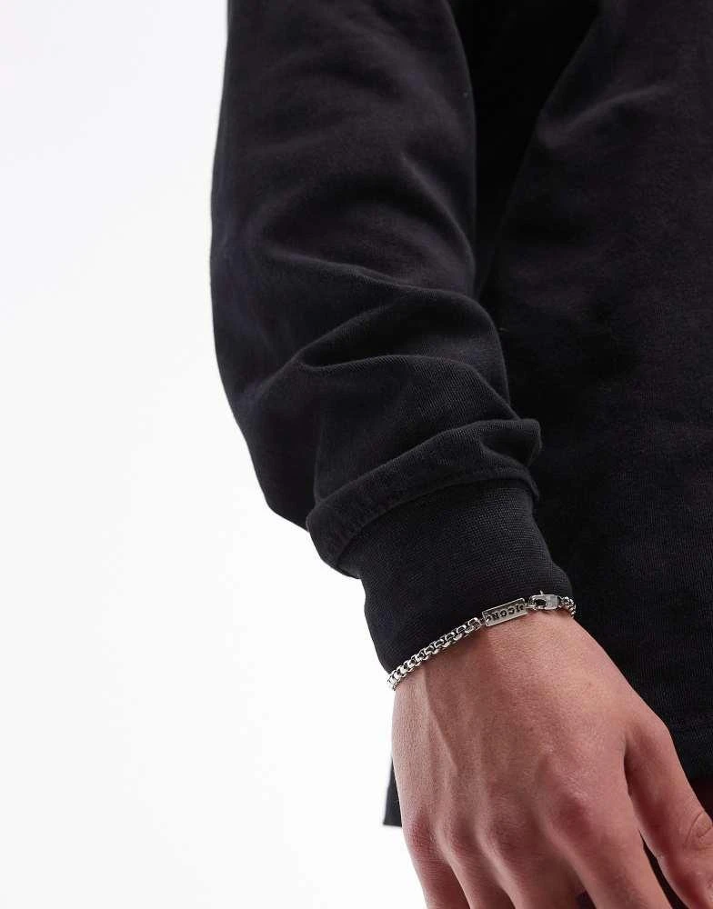 Topman Topman oversized fit long sleeve t-shirt in washed black 4