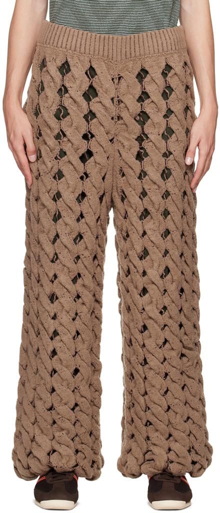 Isa Boulder Brown Basket Sweatpants