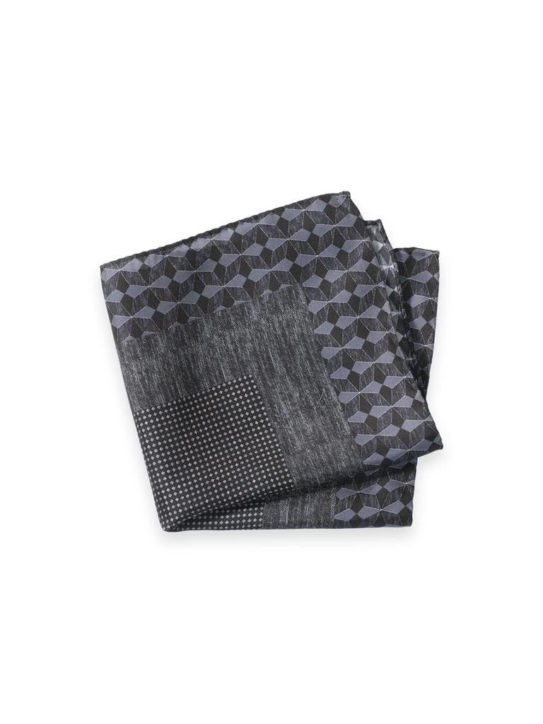 Paul Fredrick Geometric Silk Pocket Square