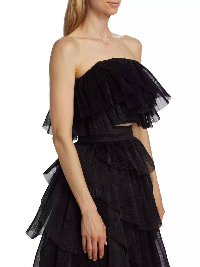 Aje Elsie Tulle Pleated Bustier Top 4