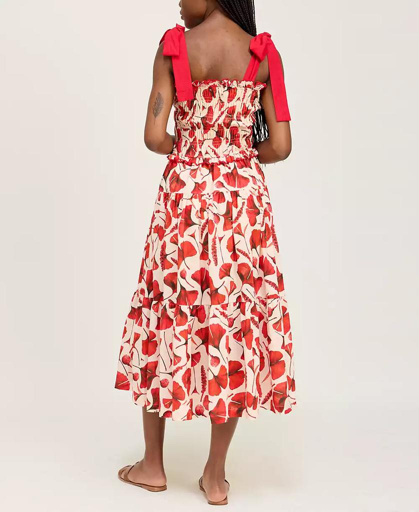 En Saison Women's Josie Smocked Printed Midi Dress