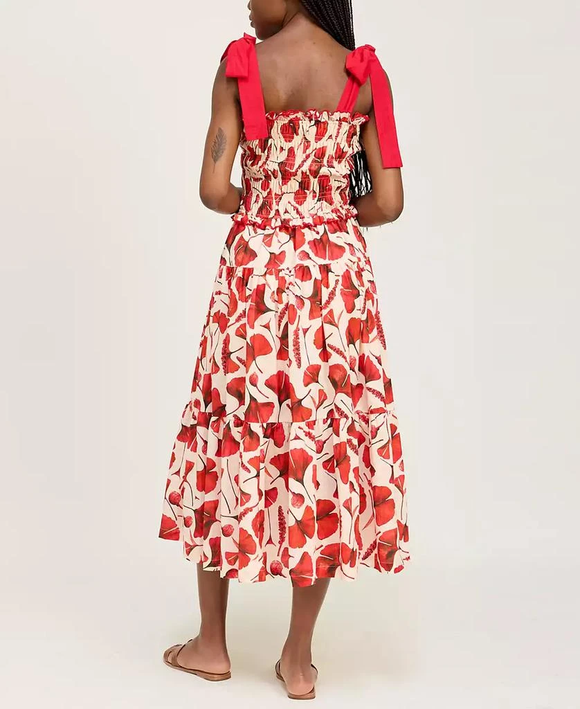 En Saison Women's Josie Smocked Printed Midi Dress 2