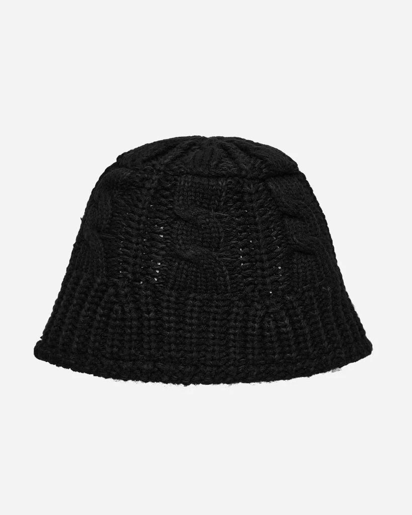 STUSSY Cable Knit Bucket Hat Black 5