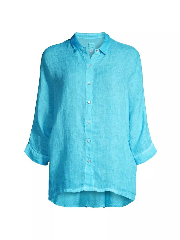 120% Lino Linen Buttoned Shirt