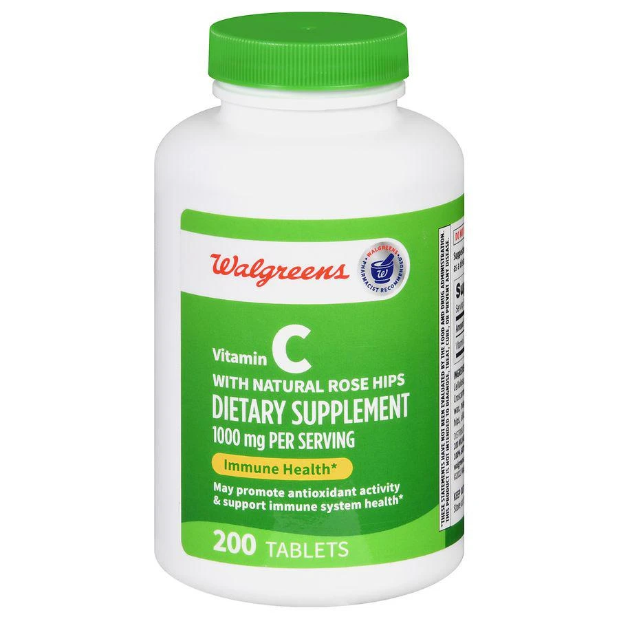 Walgreens Vitamin C 1000 mg with Natural Rose Hips Tablets 1