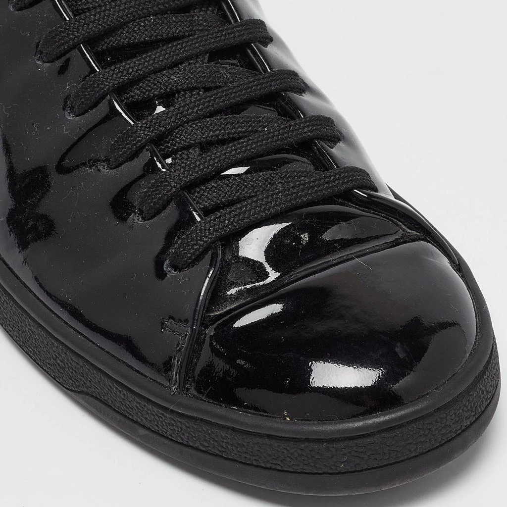 Louis Vuitton Louis Vuitton Black Patent Leather Frontrow Sneakers Size 37.5 7