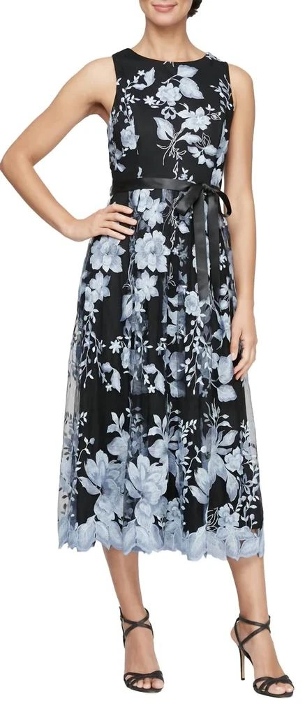 Alex Evenings Alex Evenings - Floral embroidered midi dress 1
