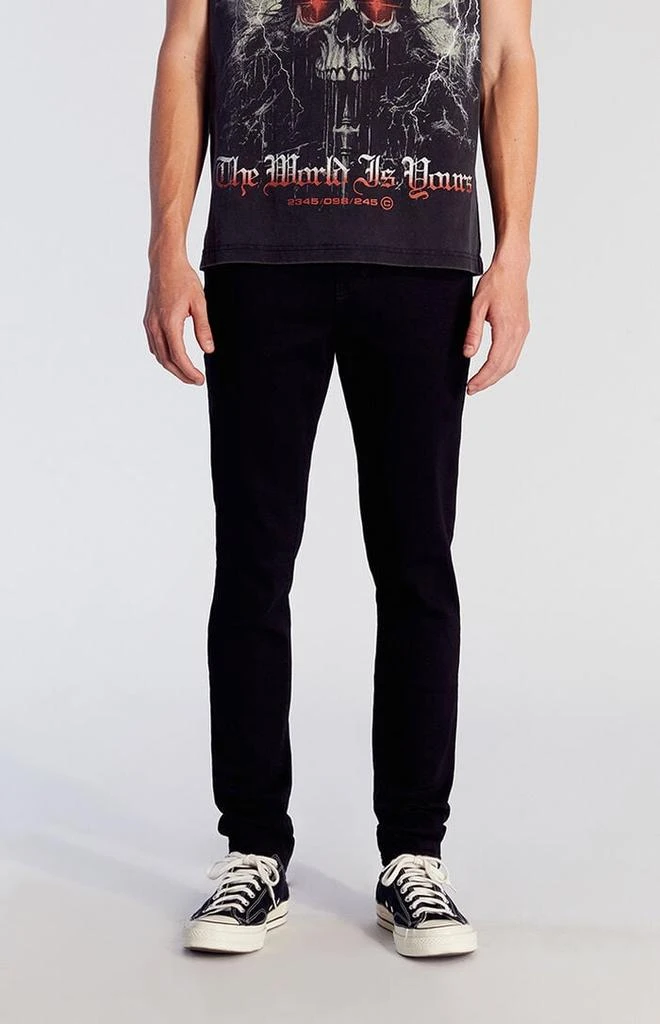 PacSun High Stretch Black Stacked Skinny Jeans 1