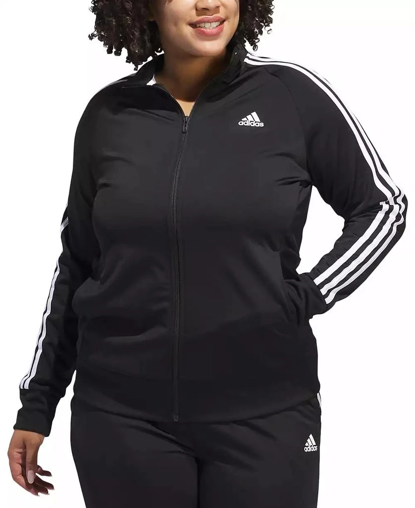 adidas Women's 3-Stripe Tricot Track Jacket, XS- 3