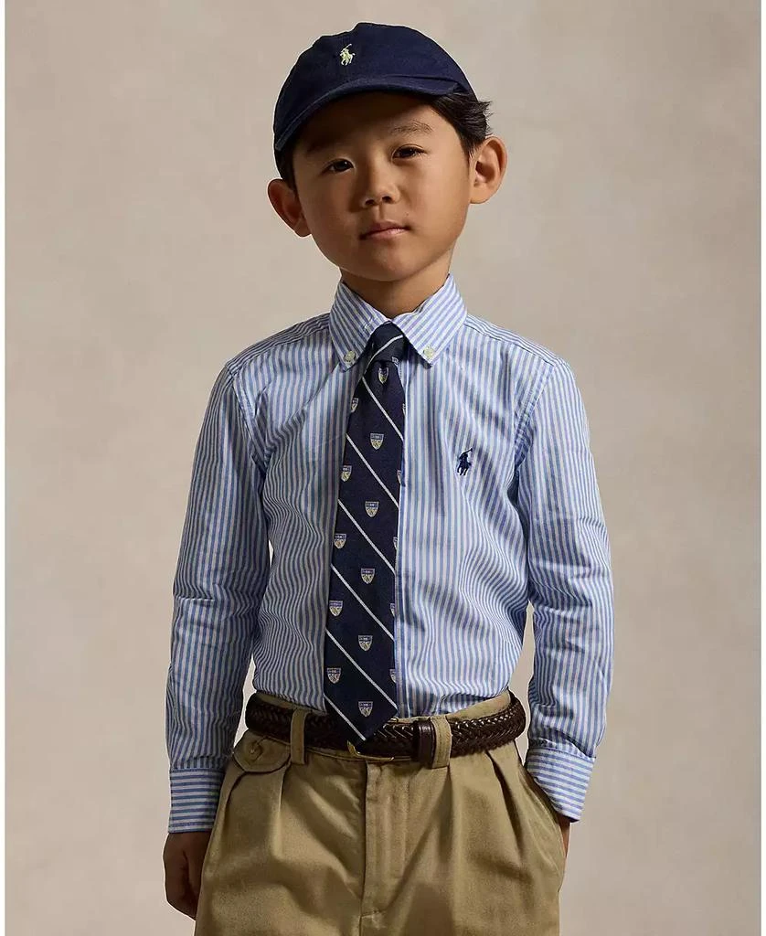 Ralph Lauren Toddler and Little Boys Striped Cotton Poplin Shirt 5
