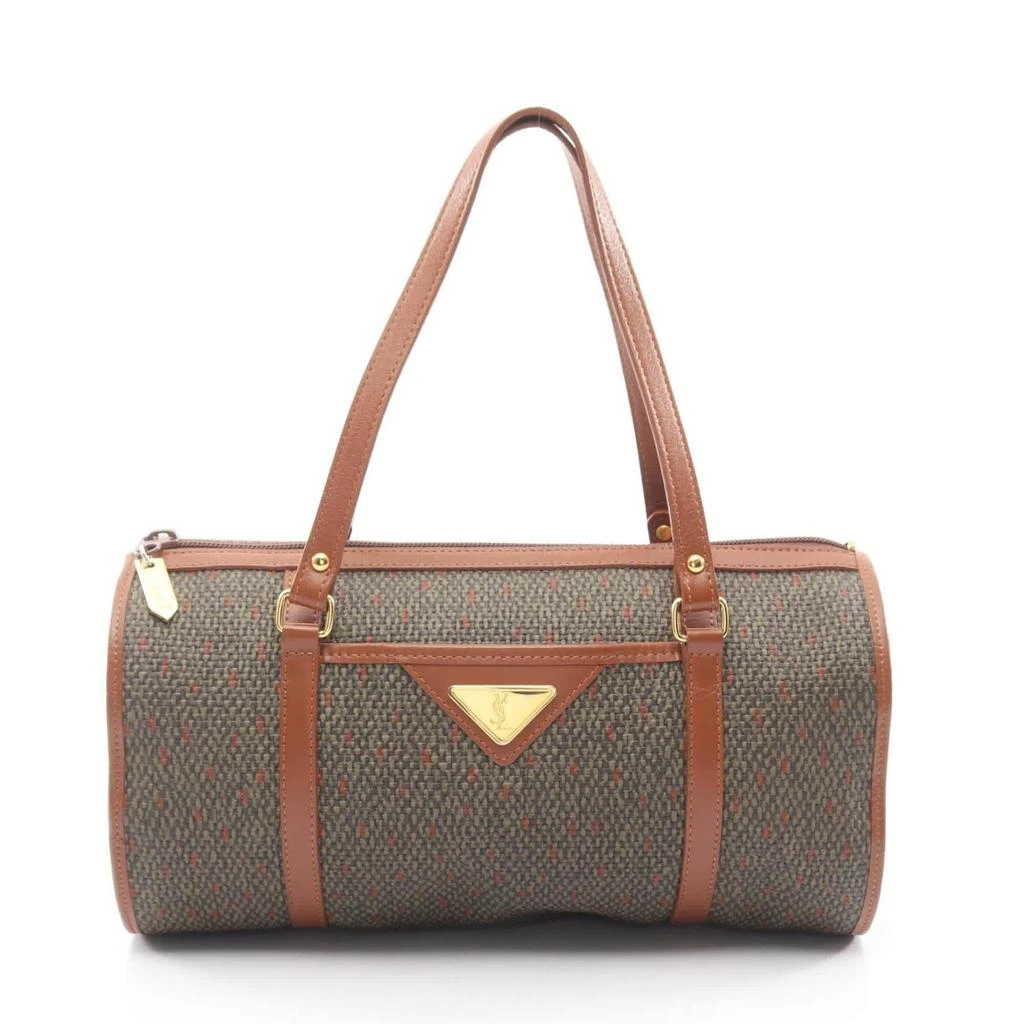 Yves Saint Laurent Coated Canvas Pvc Leather Handbag (Pre-Owned)