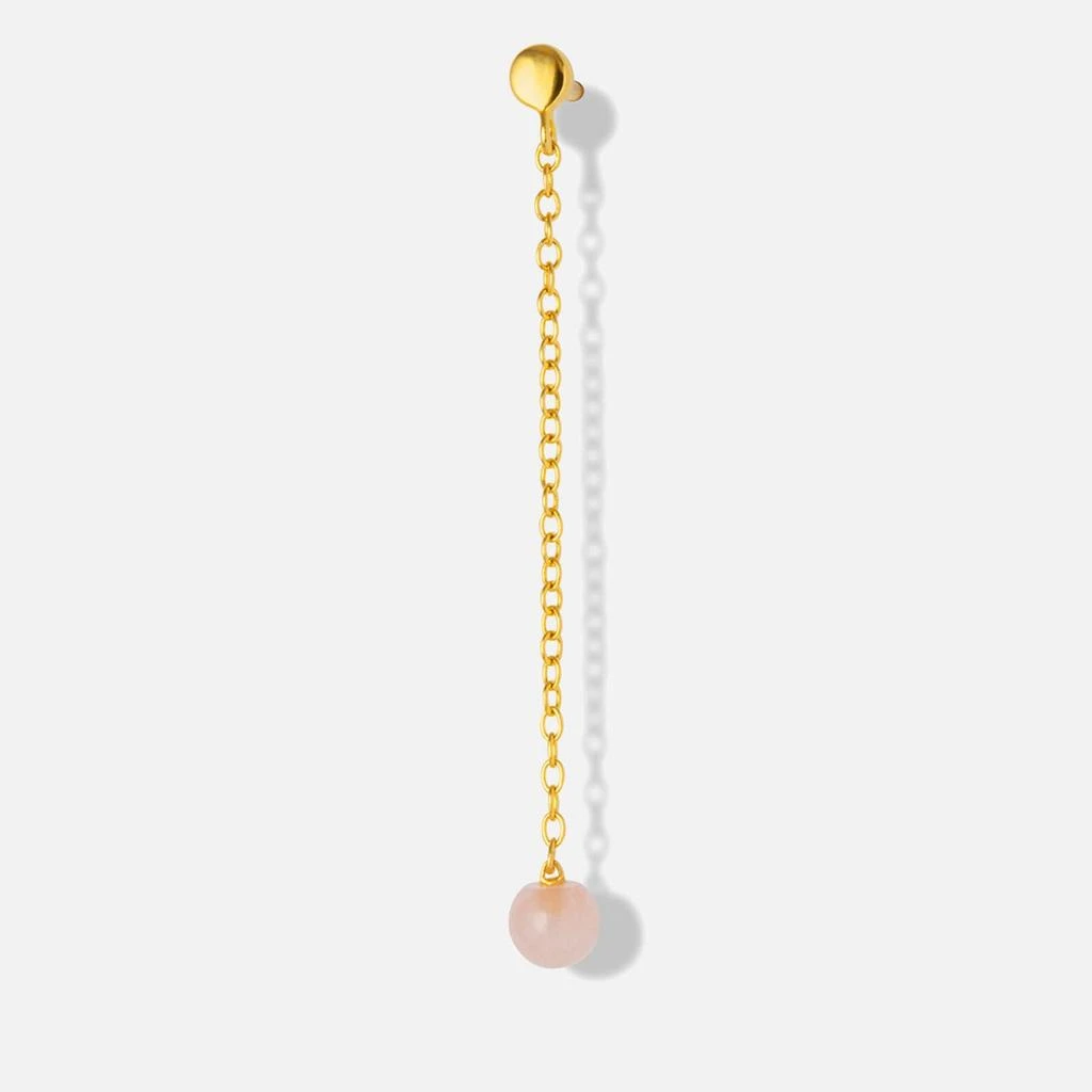 LULU Copenhagen LULU Copenhagen Gold-Plated Rose Quartz Earring 1