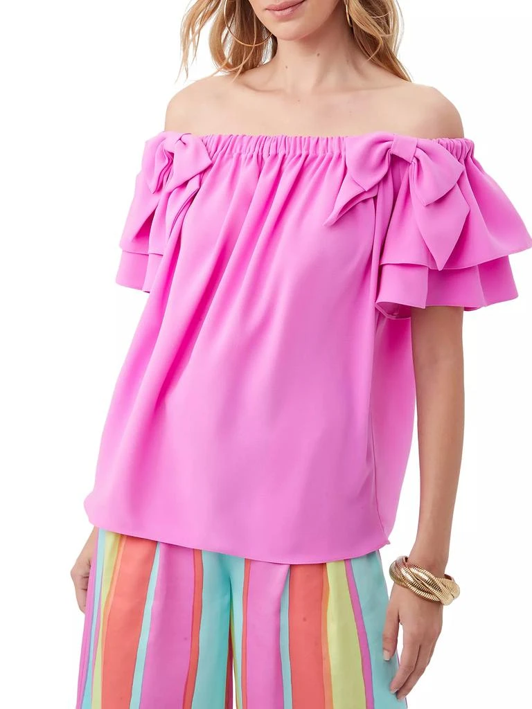 Trina Turk Silia Bow Off-the-Shoulder Top 3