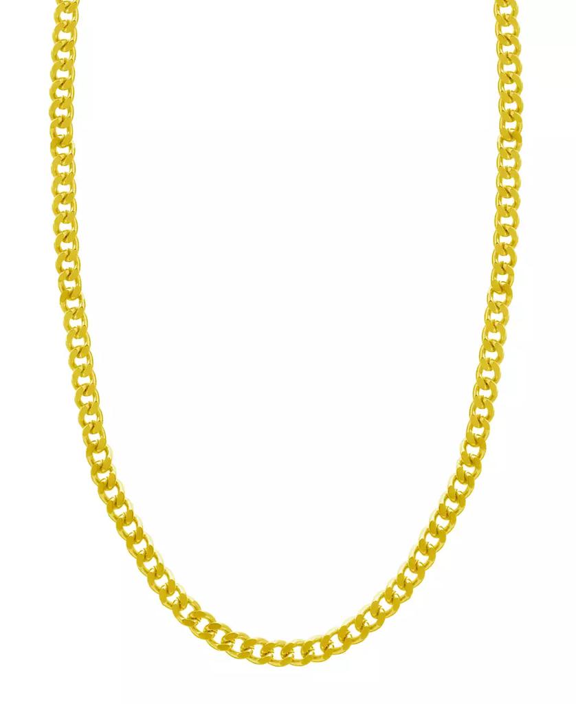 Essentials Curb Chain Necklace, Gold Plate and Silver Plate 18"