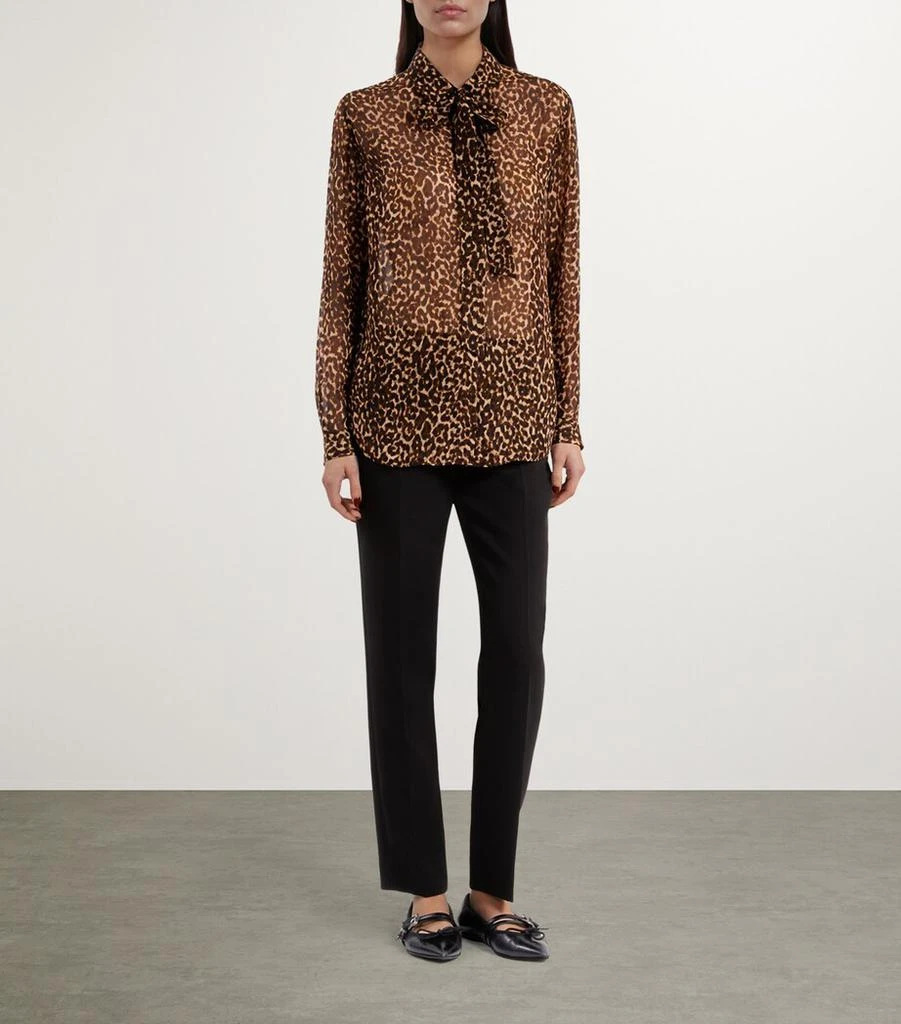 The Kooples Semi-Sheer Leopard Shirt 4