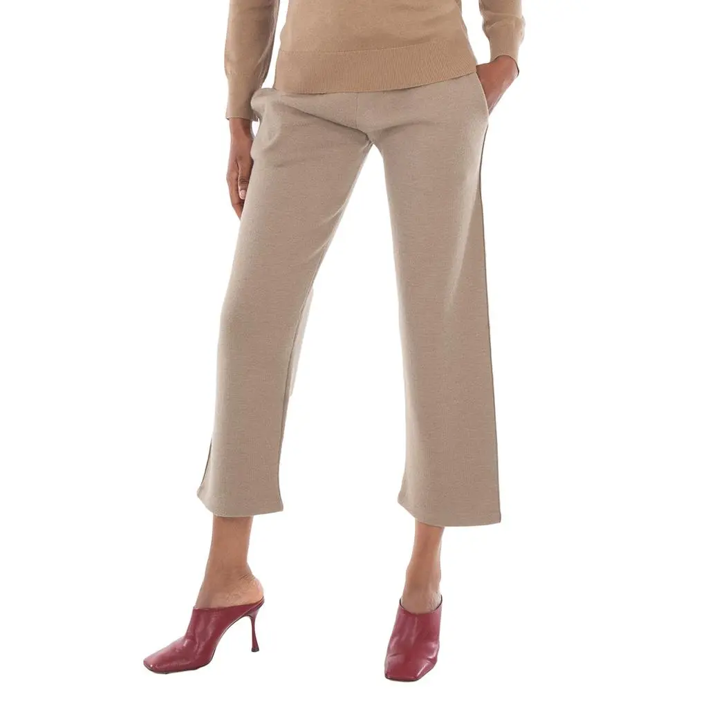 Burberry Rose Embroidered Drawstring Wool Trousers 1