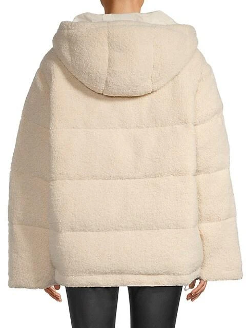 Good American Faux Shearling Cocoon Puffer Jacket 5