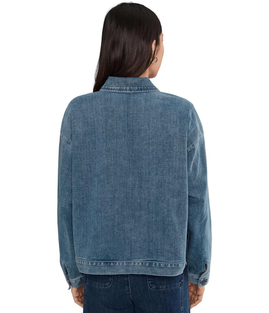 Eileen Fisher Petite Cotton Stretch Denim Classic Collar Jacket 4