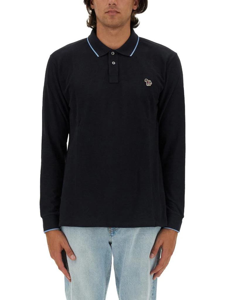 Paul Smith Ps Paul Smith Polo Shirt With Zebra Patch 1